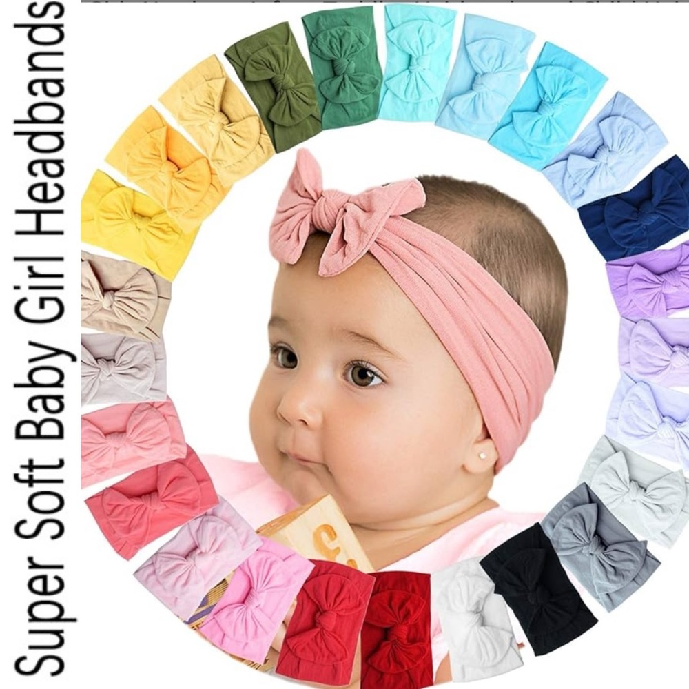 5 Pc Super Soft Infant Headbands